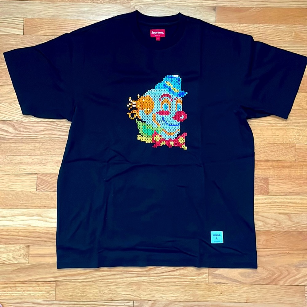 New Supreme Size Large Clown Sequin Top